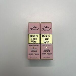 NEWx2 Too Faced Born Like This Super Coverage Multi Use Sculpting Concealer NUDE